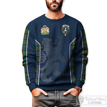 Paterson Tartan Sweater with Family Crest and Lion Rampant Vibes Sport Style