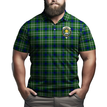 Purves Tartan Men's Polo Shirt with Family Crest