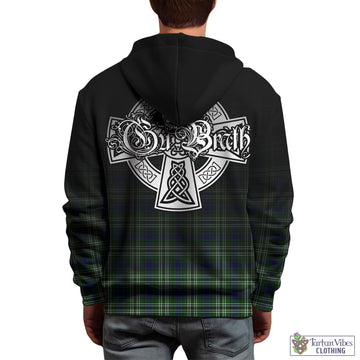 Purves Tartan Hoodie Featuring Alba Gu Brath Family Crest Celtic Inspired