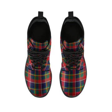 Quebec Province Canada Tartan Leather Boots