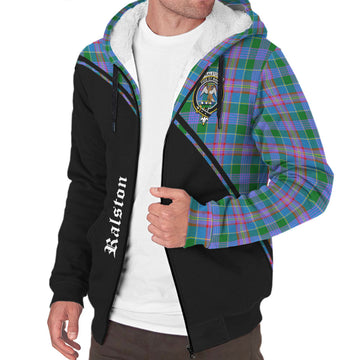 Ralston Tartan Sherpa Hoodie with Family Crest Curve Style