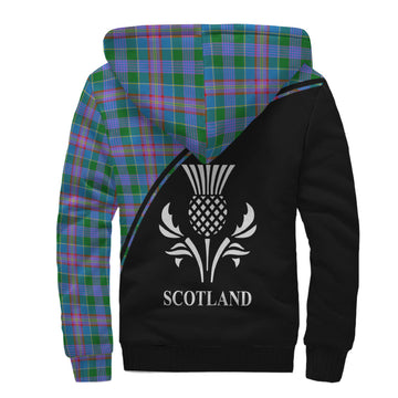 Ralston Tartan Sherpa Hoodie with Family Crest Curve Style
