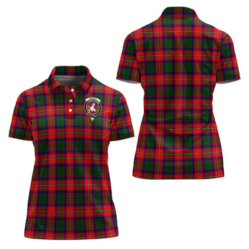 Riddell Tartan Polo Shirt with Family Crest For Women