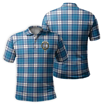 Roberton Tartan Men's Polo Shirt with Family Crest