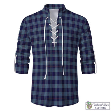 Roberts of Wales Tartan Men's Scottish Traditional Jacobite Ghillie Kilt Shirt