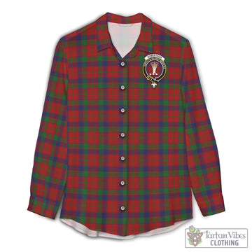 Robertson Tartan Womens Casual Shirt with Family Crest
