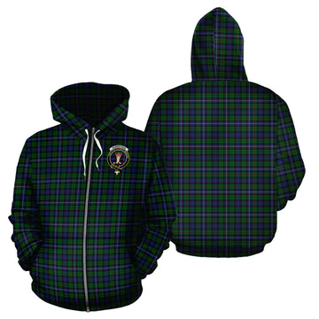 Robertson Hunting Tartan Hoodie with Family Crest