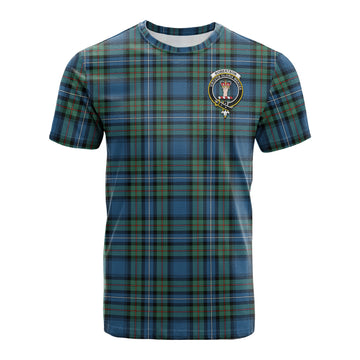 Robertson Hunting Ancient Tartan T-Shirt with Family Crest