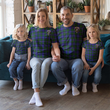 Robertson Hunting Modern Tartan T-Shirt with Family Crest