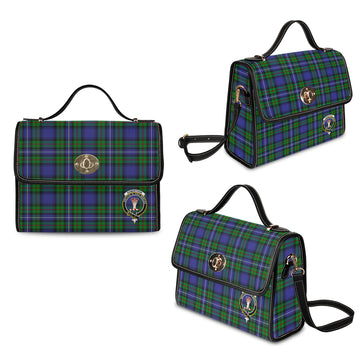 Robertson Hunting Modern Tartan Waterproof Canvas Bag with Family Crest