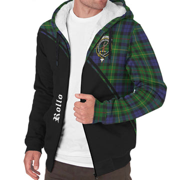 Rollo Tartan Sherpa Hoodie with Family Crest Curve Style