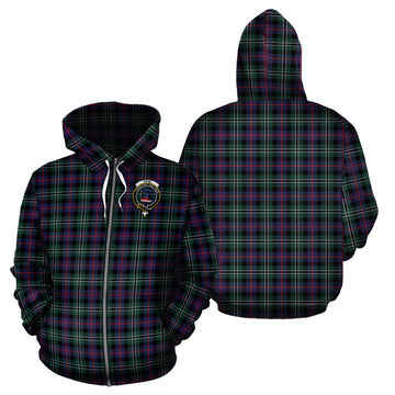 Rose Hunting Modern Tartan Hoodie with Family Crest