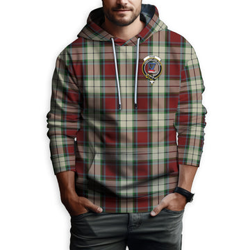 Rose White Dress Tartan Hoodie with Family Crest