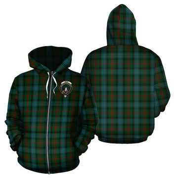 Ross Hunting Tartan Hoodie with Family Crest