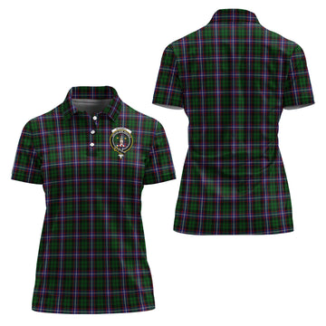 Russell Tartan Polo Shirt with Family Crest For Women