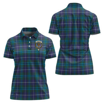 Sandilands Tartan Polo Shirt with Family Crest For Women