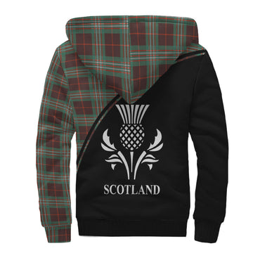 Scott Brown Ancient Tartan Sherpa Hoodie with Family Crest Curve Style