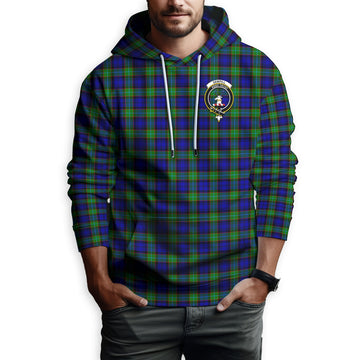 Sempill Modern Tartan Hoodie with Family Crest