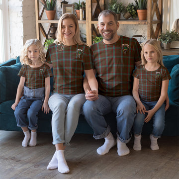 Seton Hunting Tartan T-Shirt with Family Crest