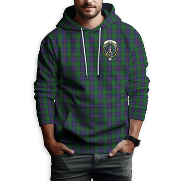Shaw Tartan Hoodie with Family Crest