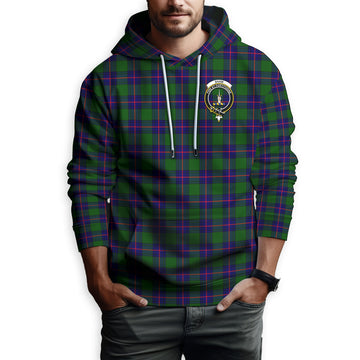 Shaw Modern Tartan Hoodie with Family Crest