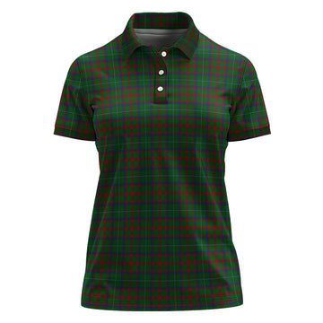 Shaw of Tordarroch Green Hunting Tartan Polo Shirt For Women
