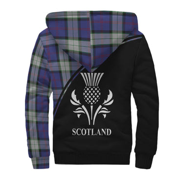 Sinclair Dress Tartan Sherpa Hoodie with Family Crest Curve Style