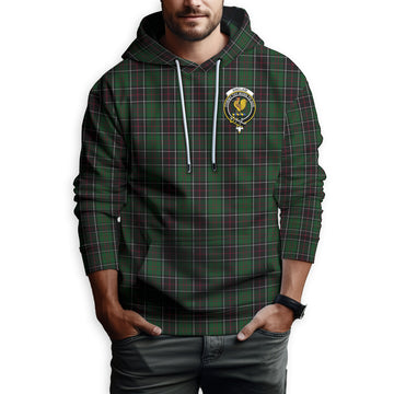 Sinclair Hunting Tartan Hoodie with Family Crest