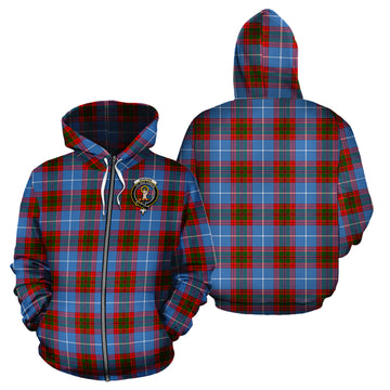 Skirving Tartan Hoodie with Family Crest