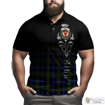 Smith Modern Tartan Polo Shirt Featuring Alba Gu Brath Family Crest Celtic Inspired