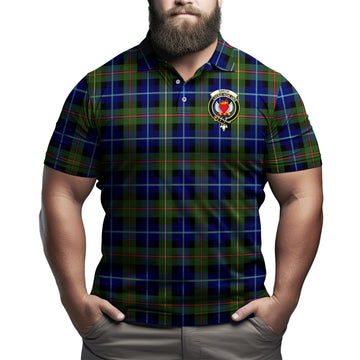 Smith Modern Tartan Men's Polo Shirt with Family Crest
