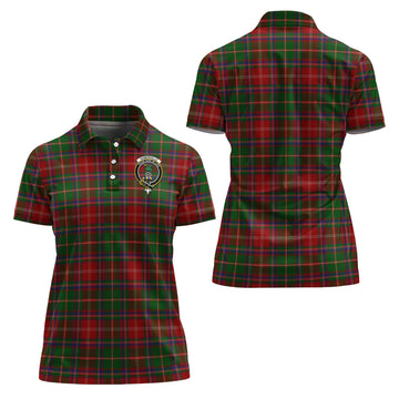 Somerville Tartan Polo Shirt with Family Crest For Women