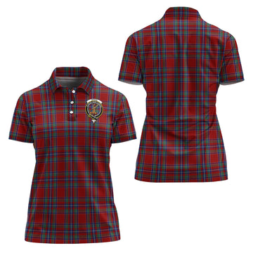 Spens Tartan Polo Shirt with Family Crest For Women