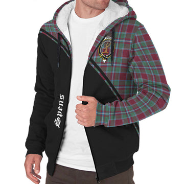 Spens (Spence) Tartan Sherpa Hoodie with Family Crest Curve Style