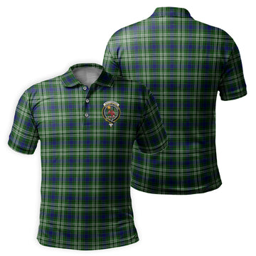 Spottiswood Tartan Men's Polo Shirt with Family Crest