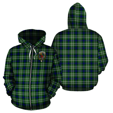 Spottiswood Tartan Hoodie with Family Crest