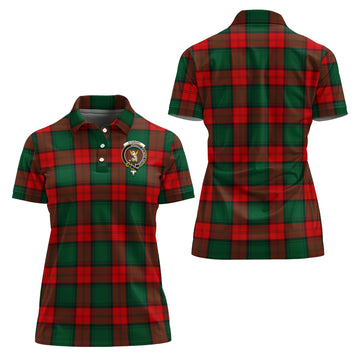 Stewart Atholl Modern Tartan Polo Shirt with Family Crest For Women