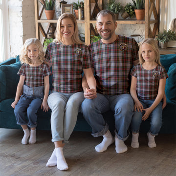 Stewart Dress Tartan T-Shirt with Family Crest
