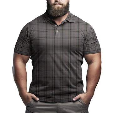 Stewart Grey Tartan Mens Polo Shirt