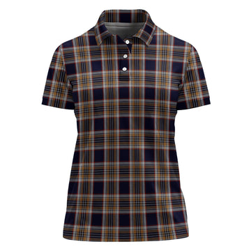 Stewart Navy Tartan Polo Shirt For Women