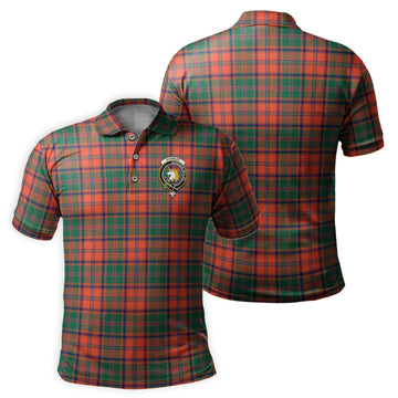 Stewart of Appin Ancient Tartan Men's Polo Shirt with Family Crest