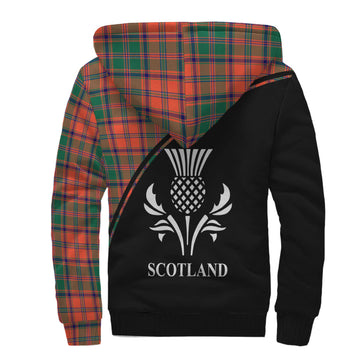 Stewart of Appin Ancient Tartan Sherpa Hoodie with Family Crest Curve Style
