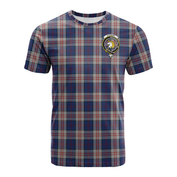 Stewart of Appin Hunting Dress Tartan T-Shirt with Family Crest