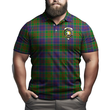 Stewart of Appin Hunting Modern Tartan Men's Polo Shirt with Family Crest