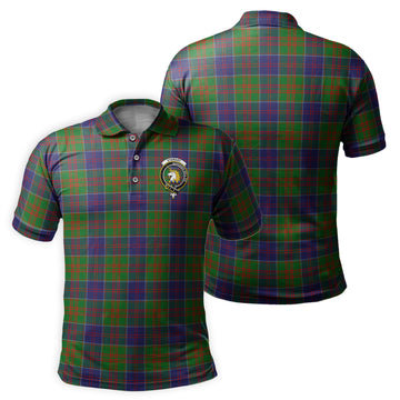 Stewart of Appin Hunting Modern Tartan Men's Polo Shirt with Family Crest