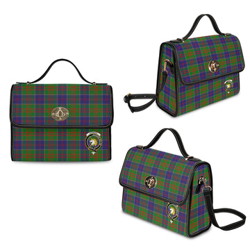 Stewart of Appin Hunting Modern Tartan Waterproof Canvas Bag with Family Crest