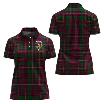 Stewart of Bute Hunting Tartan Polo Shirt with Family Crest For Women