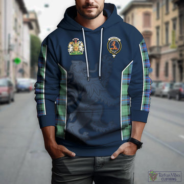 Sutherland Ancient Tartan Hoodie with Family Crest and Lion Rampant Vibes Sport Style
