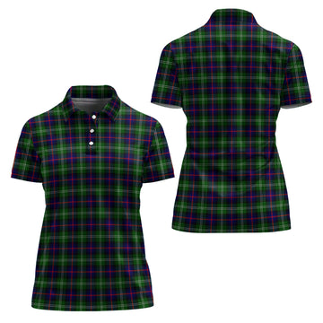 Sutherland Modern Tartan Polo Shirt For Women