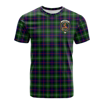 Sutherland Modern Tartan T-Shirt with Family Crest